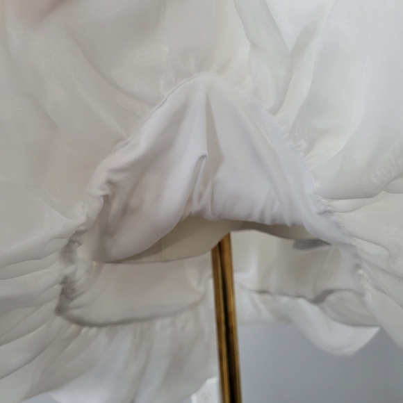 NWT Blithe LA Bubble Hem Crystal Flowers Mini Wedding Dress Bridal Bachelorette - Picture 6 of 13